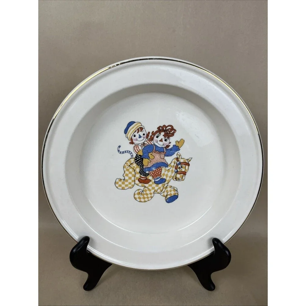 RARE VTG 1941 RAGGEDY ANN & ANDY‎ Kids PLATE/MUG/BOWL SET-JOHNNY GRUELLE CO. SET